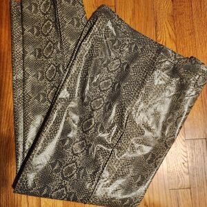 Stylish Snake Print Straight Leg Pants